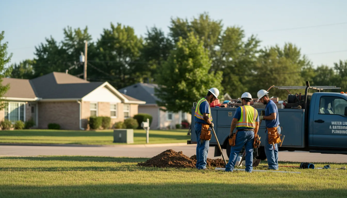 Residential water line and bathroom plumbing service in Richfield, WI